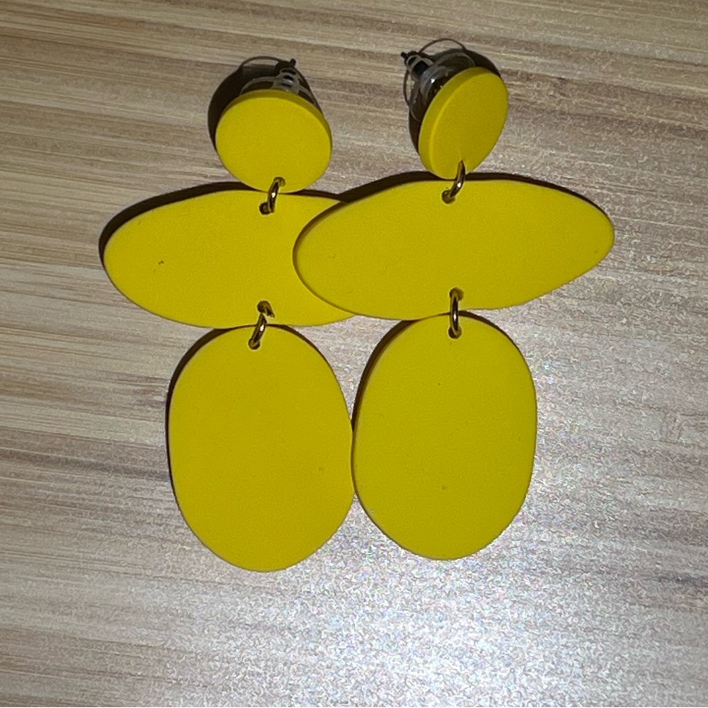 Yellow Statement Earrings